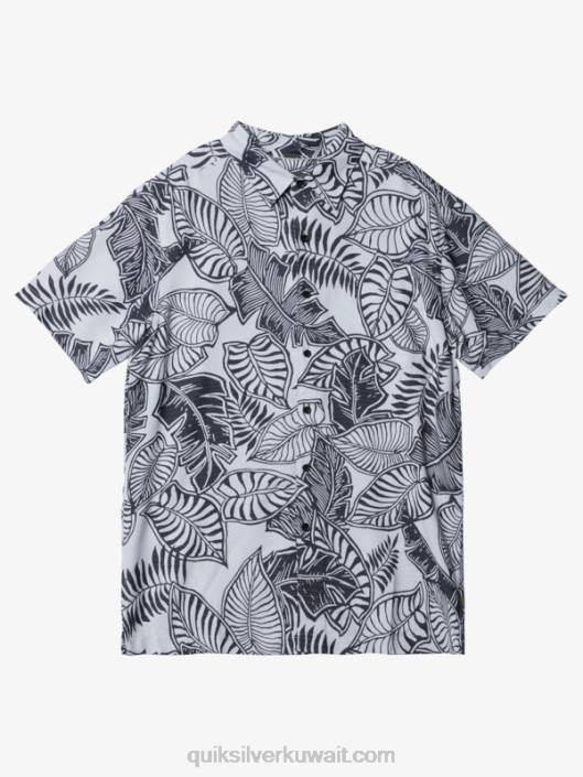 قميص Waterman Siesta بأكمام قصيرة Quiksilver رجال 68001365 أسود / أبيض