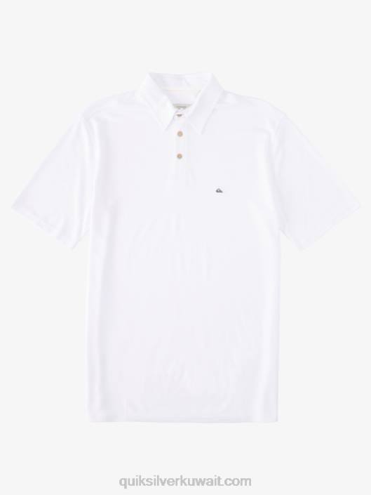 Waterman Waterpolo قميص بولو بأكمام قصيرة Quiksilver رجال 6800246 أبيض