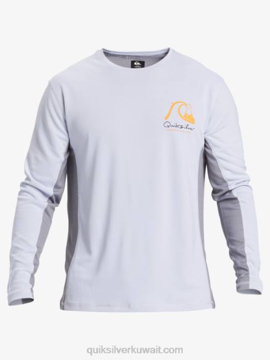تي شيرت Waterman bamboo check 2 upf 50 طويل الأكمام Quiksilver رجال 6800260 أبيض