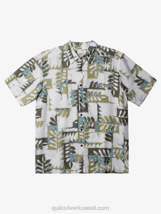Waterman canoes reef قميص تقني قصير الأكمام Quiksilver رجال 6800400 زوارق الشاي الشعاب المرجانية ث