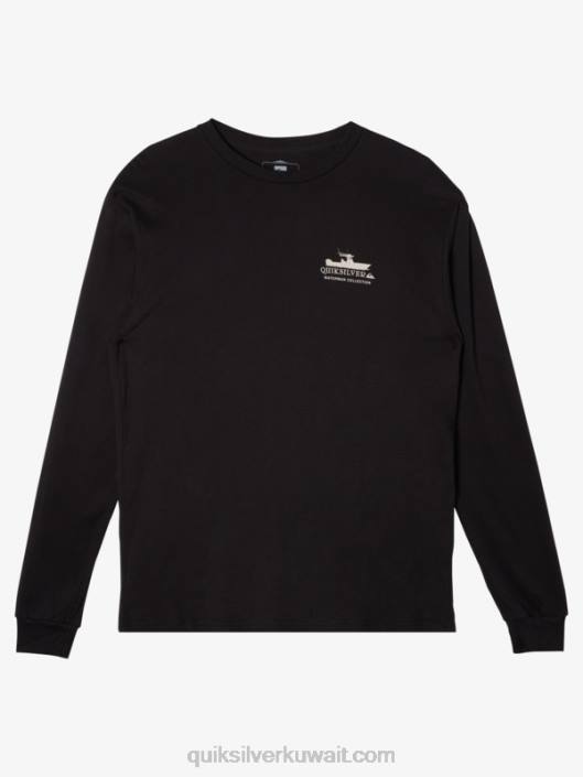 Waterman power trip طويلة الأكمام تي شيرت Quiksilver رجال 680062 أسود