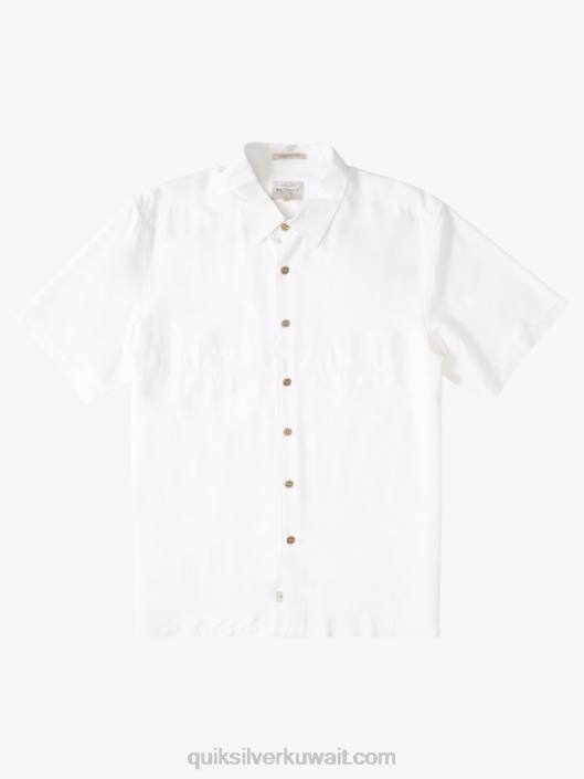 قميص Waterman tahiti palms الفاخر المقاوم للتجاعيد Quiksilver رجال 6800867 أبيض