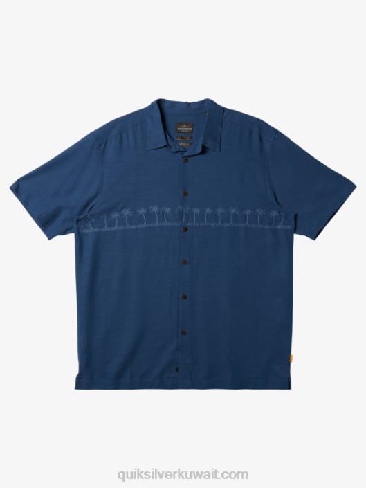 قميص Waterman tahiti palms الفاخر المقاوم للتجاعيد Quiksilver رجال 6800872 الراية الزرقاء