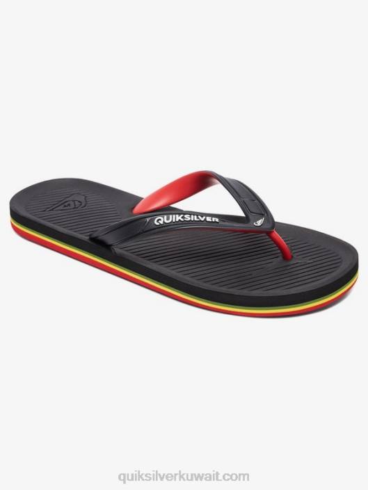 شبشب haleiwa Quiksilver رجال 68001649 أسود / أحمر / أخضر