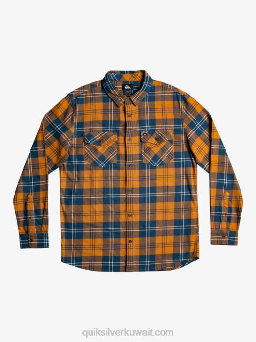 harelaw تمتد طويلة الأكمام قميص Quiksilver رجال 68001508 السكر البني harelaw
