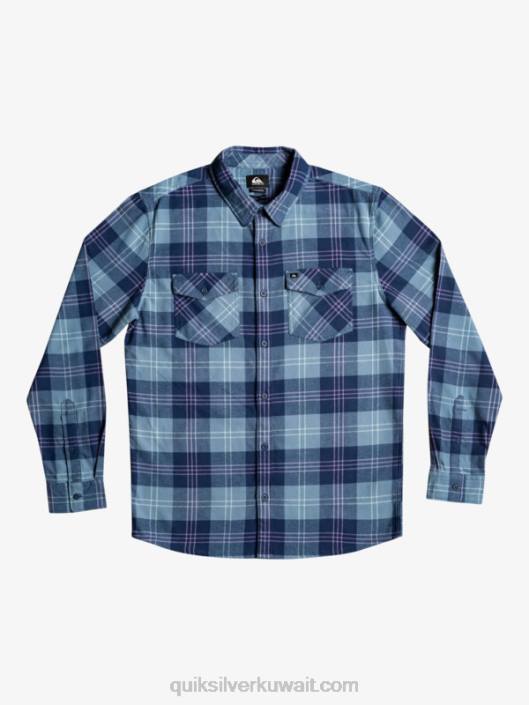 harelaw تمتد طويلة الأكمام قميص Quiksilver رجال 68001509 بروفنسيال الأزرق هاريلو