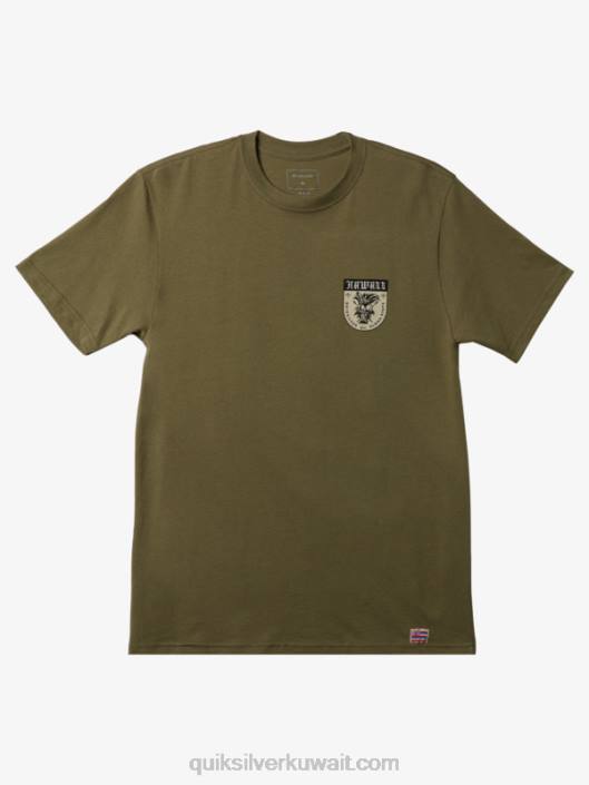 تي شيرت هاواي ikaika شيلد Quiksilver رجال 68001005 اربع اوراق برسيم