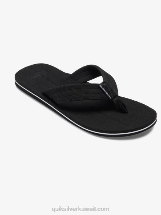 الصنادل molokai الاستلقاء Quiksilver رجال 68001249 أسود / أبيض