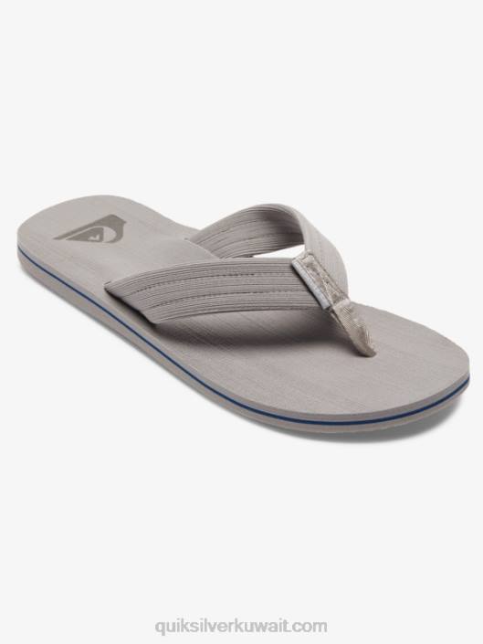 الصنادل molokai الاستلقاء Quiksilver رجال 68001250 رمادي / أبيض