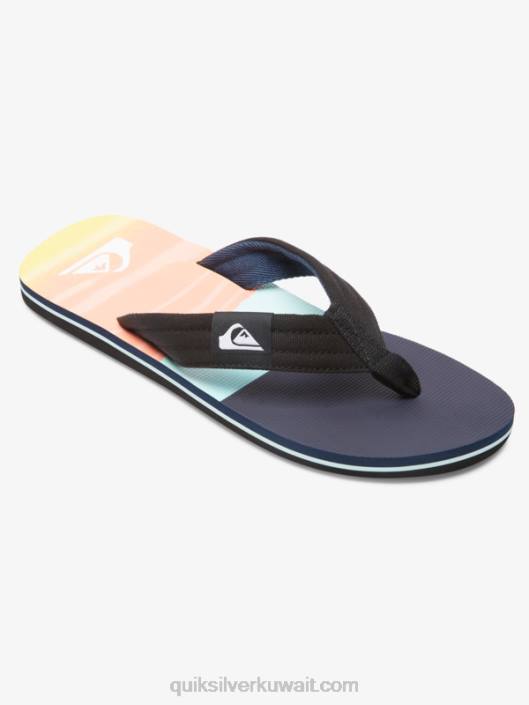 الصنادل molokai الاستلقاء Quiksilver رجال 68001832 أسود / أزرق