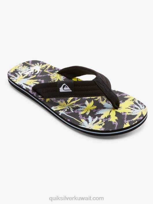 الصنادل molokai الاستلقاء Quiksilver رجال 68001833 أصفر مسود