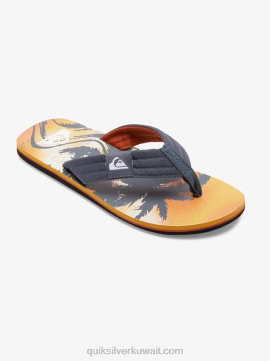 الصنادل molokai الاستلقاء Quiksilver رجال 6800493 رمادي 1