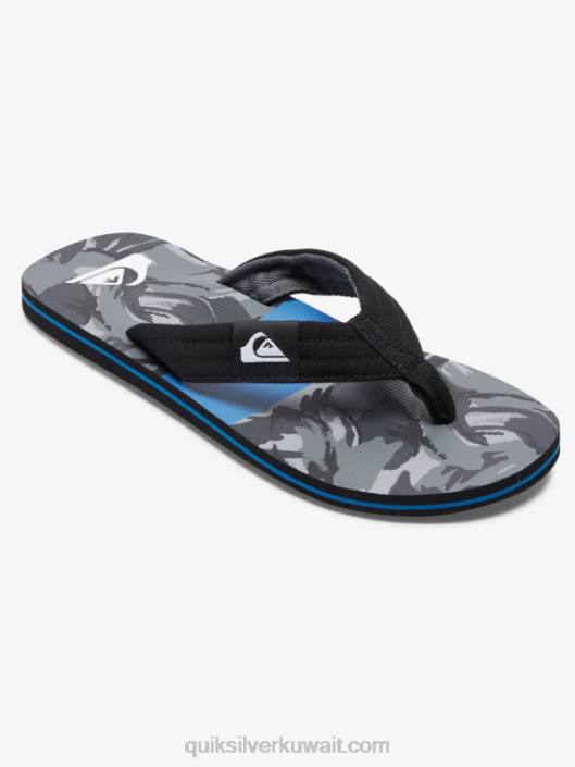 الصنادل molokai الاستلقاء Quiksilver رجال 6800500 أسود / رمادي