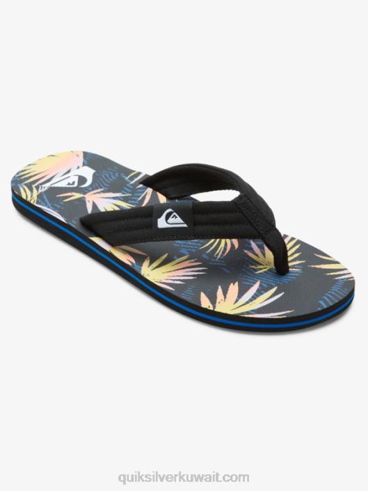 الصنادل molokai الاستلقاء Quiksilver رجال 6800501 أسود / أزرق / وردي