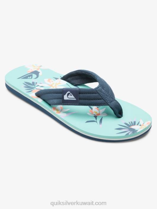 الصنادل molokai الاستلقاء Quiksilver رجال 6800505 أزرق أخضر