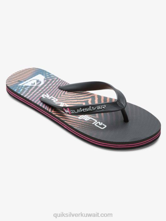 molokai wordblock flip-flops Quiksilver رجال 68001137 أسود وردي