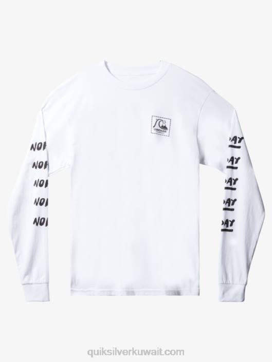 natas الآن قميص طويل الأكمام Quiksilver رجال 68001634 أبيض