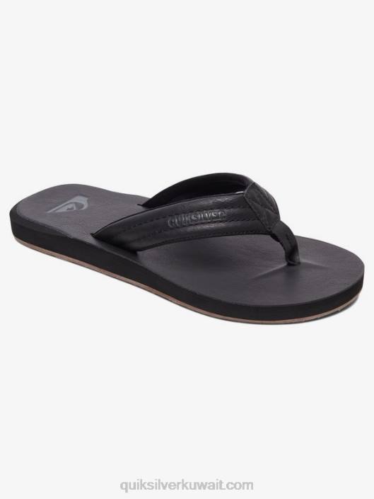 الصنادل nubuck كارفر Quiksilver رجال 6800913 أسود خالص