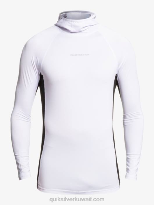 عاصفة ترابر طويلة الأكمام rashguard Quiksilver رجال 68001837 أبيض