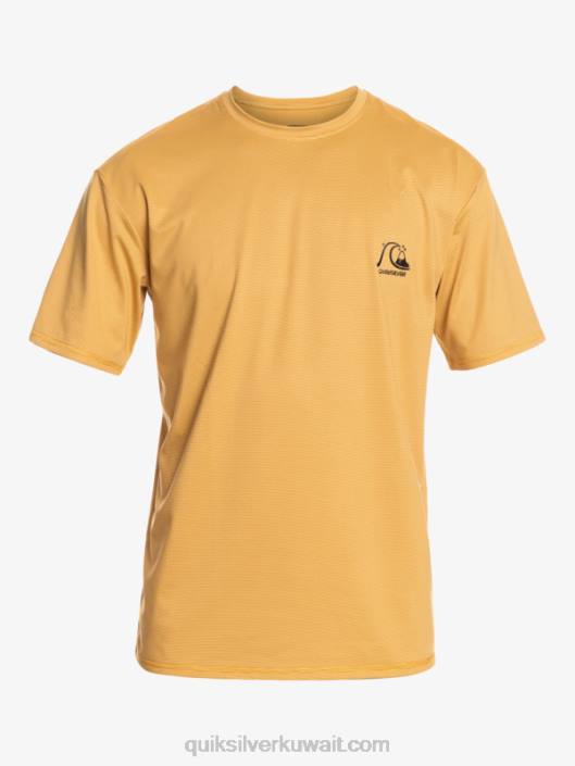 تي شيرت هيذر هيذر قصير الأكمام upf 50 لركوب الأمواج Quiksilver رجال 68001127 هيذر القمح