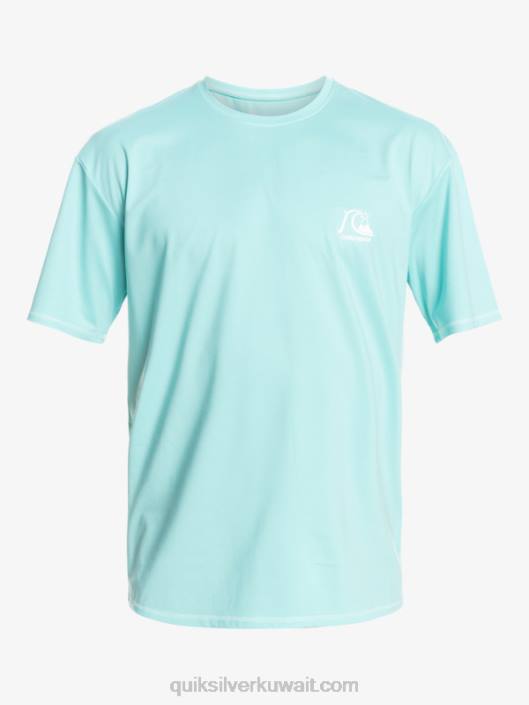تي شيرت هيذر هيذر قصير الأكمام upf 50 لركوب الأمواج Quiksilver رجال 68001128 ملاك الخلنج الأزرق