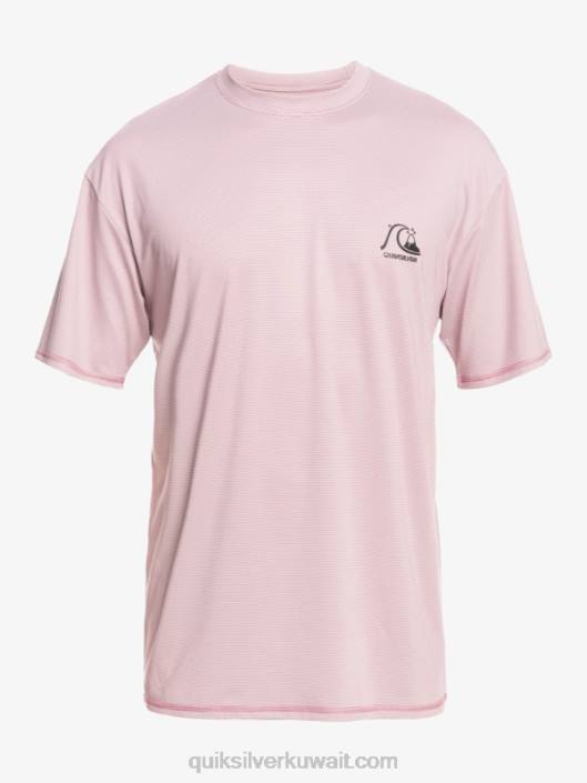 تي شيرت هيذر هيذر قصير الأكمام upf 50 لركوب الأمواج Quiksilver رجال 68001132 هيذر الأوركيد المتربة