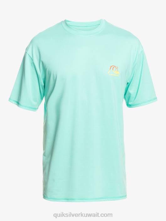 تي شيرت هيذر هيذر قصير الأكمام upf 50 لركوب الأمواج Quiksilver رجال 68001133 تجمع هيذر الخضراء