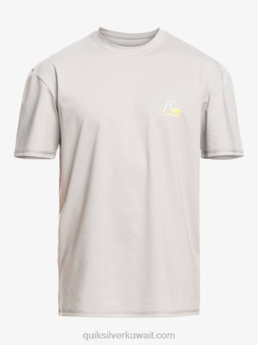 تي شيرت هيذر هيذر قصير الأكمام upf 50 لركوب الأمواج Quiksilver رجال 68001134 هيذر متجمد