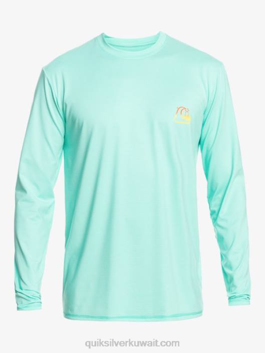 تراث هيذر كم طويل upf 50 تصفح المحملة Quiksilver رجال 68001471 تجمع هيذر الخضراء