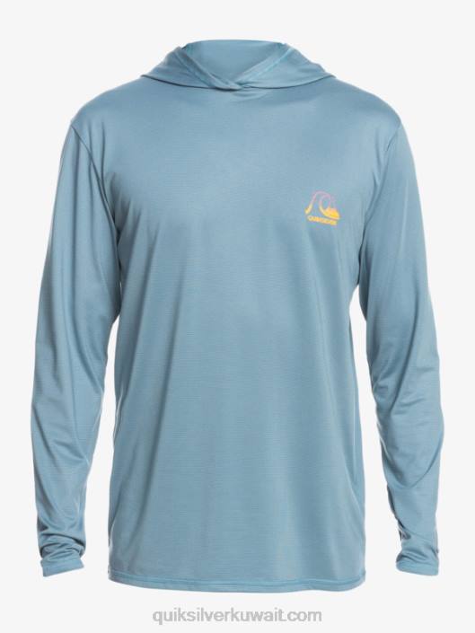 نعرات طويلة الأكمام مقنعين upf 50 تصفح المحملة Quiksilver رجال 68001834 هيذر الزرقاء الإقليمية