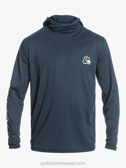 تراث upf 50 تصفح المحملة طويلة الأكمام Quiksilver رجال 6800417 منتصف الليل هيذر البحرية