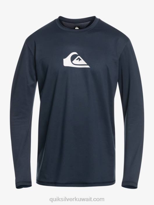 الصلبة خط طويل الأكمام upf 50 تصفح المحملة Quiksilver رجال 6800842 بليزر كحلي