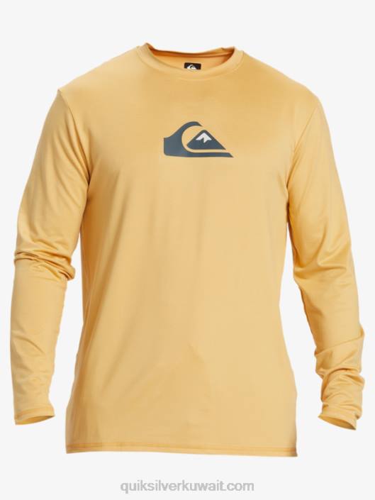 الصلبة خط طويل الأكمام upf 50 تصفح المحملة Quiksilver رجال 6800843 قمح