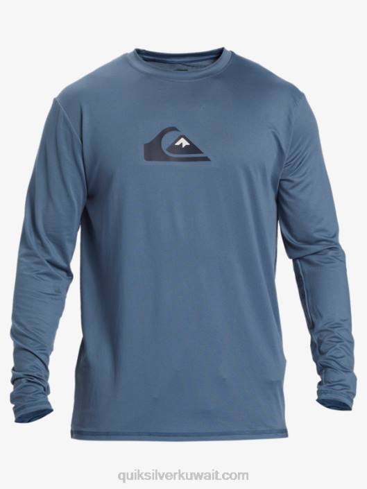 الصلبة خط طويل الأكمام upf 50 تصفح المحملة Quiksilver رجال 6800844 بحر بيرينغ