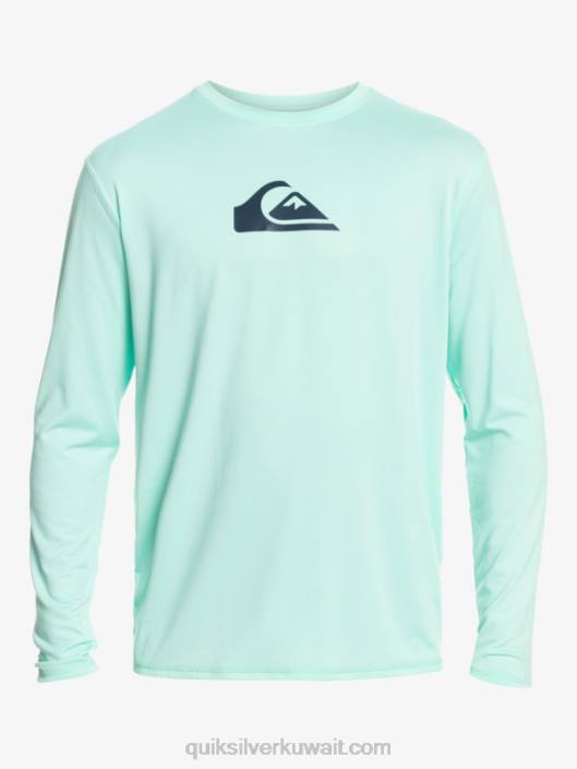 الصلبة خط طويل الأكمام upf 50 تصفح المحملة Quiksilver رجال 6800845 زجاج الشاطئ