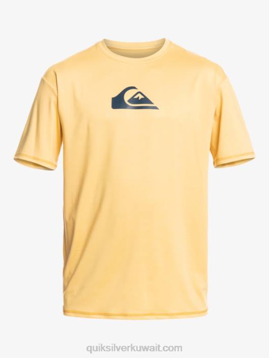 الصلبة خط قصير الأكمام upf 50 تصفح المحملة Quiksilver رجال 6800887 قمح