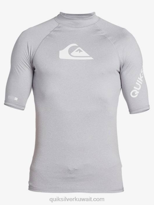 جميع الأوقات قصيرة الأكمام upf 50 rashguard Quiksilver رجال 68001260 هيذر متجمد