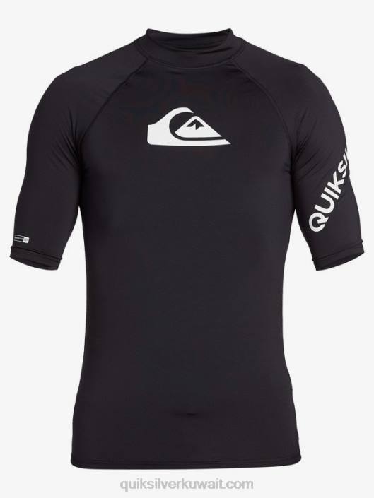 جميع الأوقات قصيرة الأكمام upf 50 rashguard Quiksilver رجال 68001261 أسود