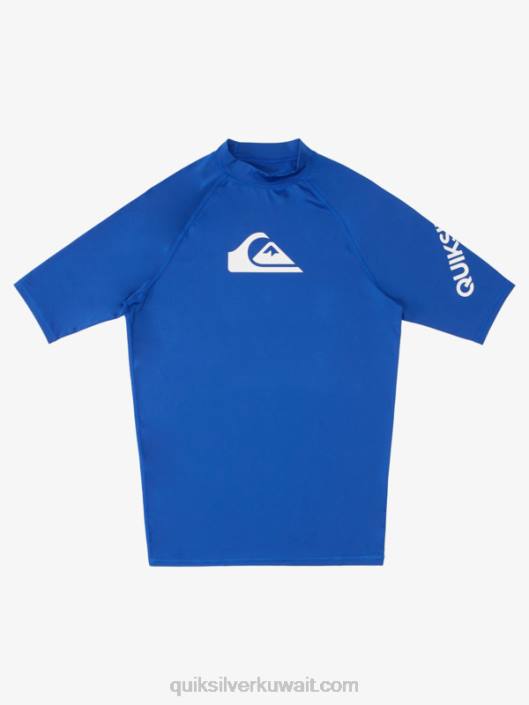 جميع الأوقات قصيرة الأكمام upf 50 rashguard Quiksilver رجال 68001264 الكهربائية الملكية