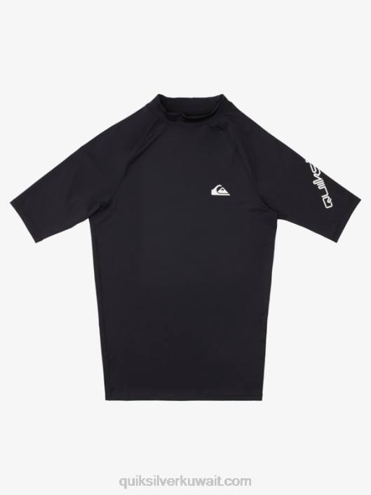 جميع الأوقات قصيرة الأكمام upf 50 rashguard Quiksilver رجال 68001265 أسود