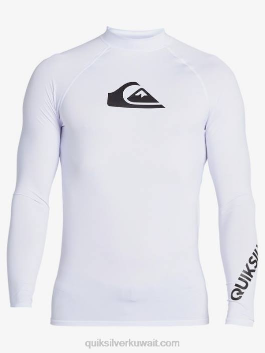 جميع الأوقات طويلة الأكمام upf 50 rashguard Quiksilver رجال 68001429 أبيض