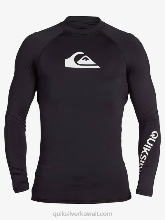 جميع الأوقات طويلة الأكمام upf 50 rashguard Quiksilver رجال 68001430 أسود