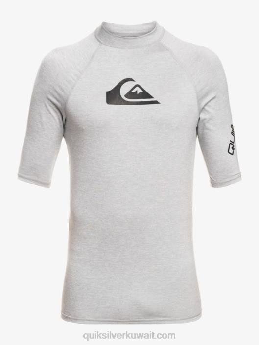 جميع الأوقات قصيرة الأكمام upf 50 rashguard Quiksilver رجال 6800809 هيذر متجمد