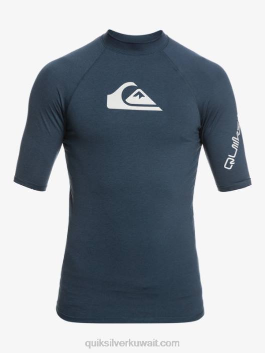 جميع الأوقات قصيرة الأكمام upf 50 rashguard Quiksilver رجال 6800812 سترة هيذر البحرية