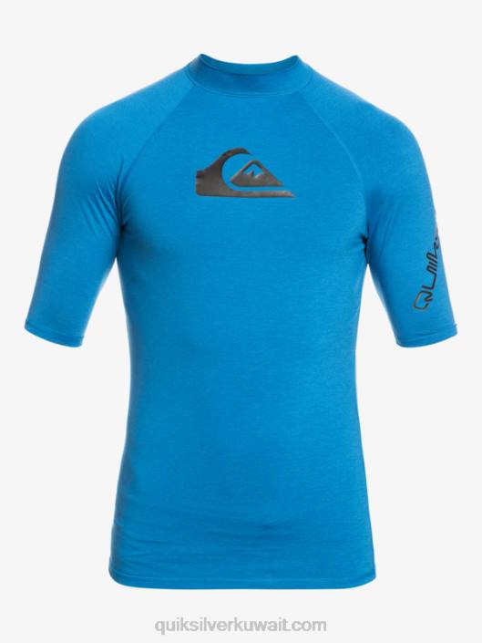 جميع الأوقات قصيرة الأكمام upf 50 rashguard Quiksilver رجال 6800814 اشنركل هيذر الأزرق