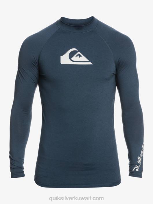 جميع الأوقات طويلة الأكمام upf 50 rashguard Quiksilver رجال 6800820 سترة هيذر البحرية
