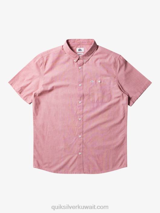 winfall قميص قصير الأكمام Quiksilver رجال 6800379 مغرة حمراء