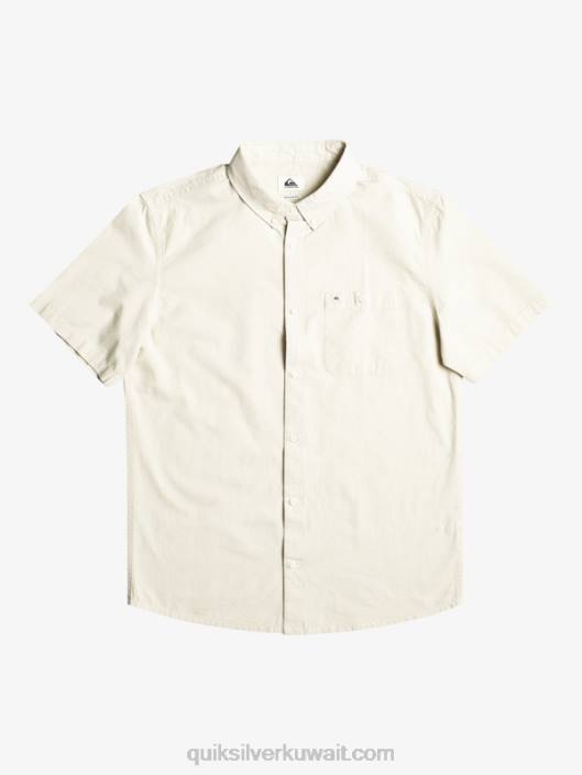 winfall قميص قصير الأكمام Quiksilver رجال 6800381 بلازا رمادي داكن