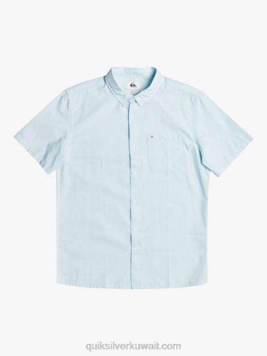 winfall قميص قصير الأكمام Quiksilver رجال 6800384 متجدد الهواء الأزرق